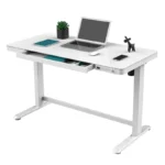 Birou reglabil Hugo White 120x60 cm