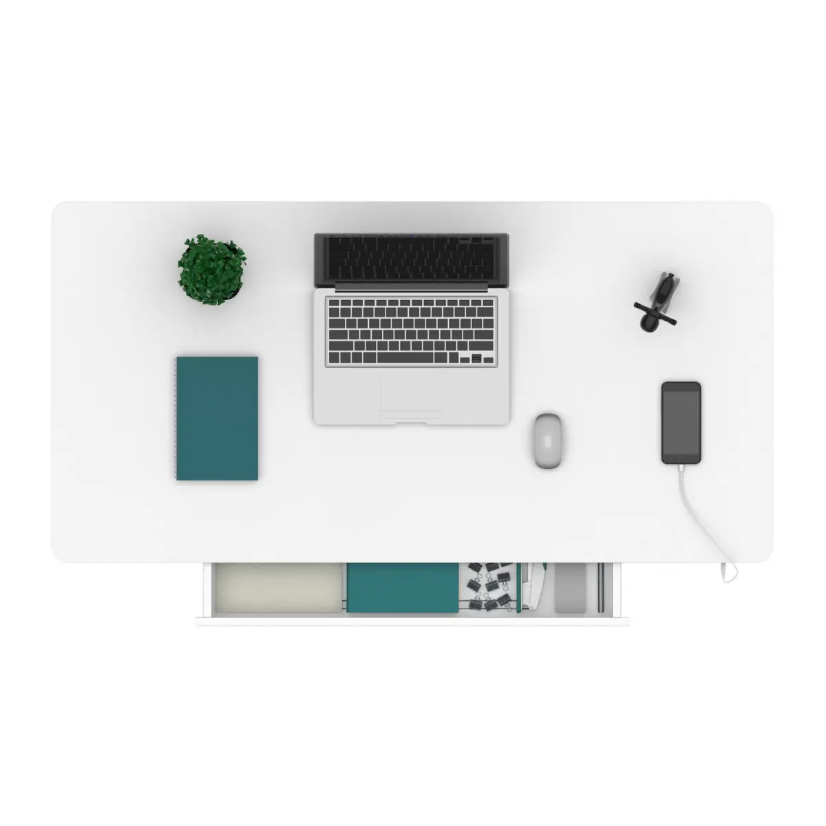 Birou reglabil Hugo White 120x60 Birou reglabil Hugo White 120x60