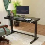 Birou reglabil Hugo Black 120x60 cm - imagine 9