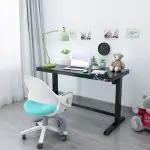 Birou reglabil Hugo Black 120x60 cm - imagine 10