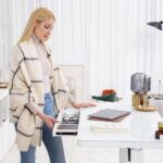 Birou reglabil Hugo White 120x60