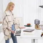 Birou reglabil Hugo White 120x60