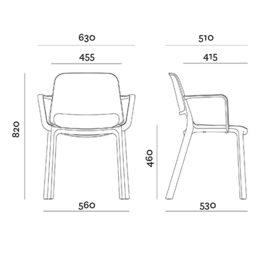 Set 4 scaune exterior Nuke BR