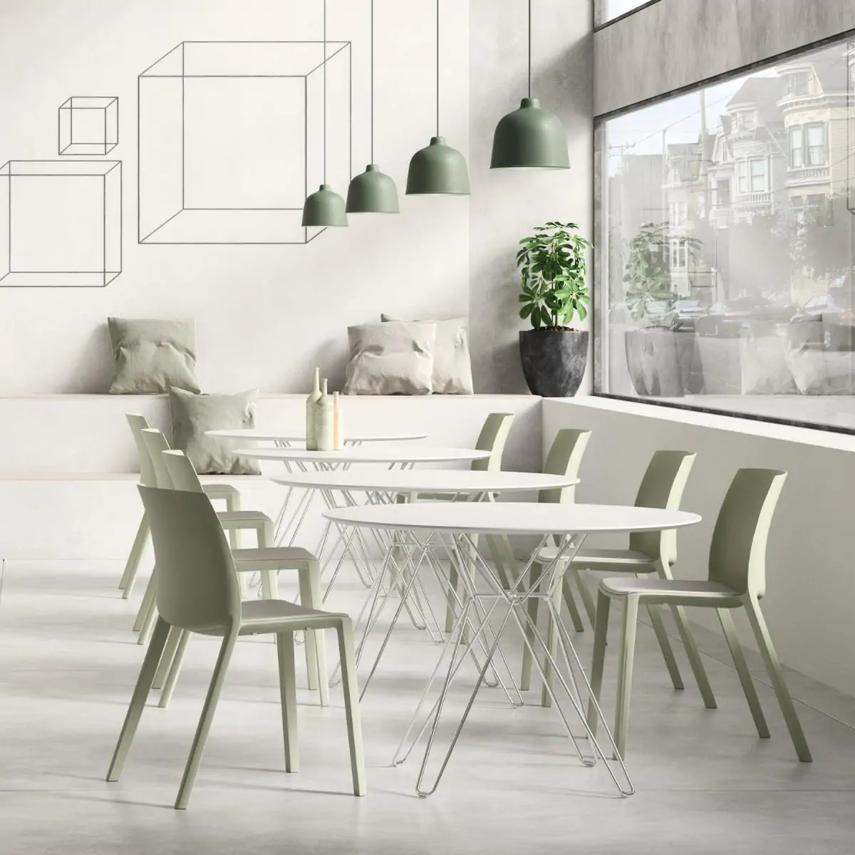 Set 4 scaune exterior Dora