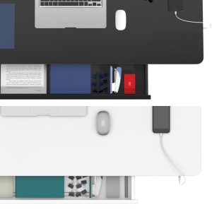 Hugo White Birou reglabil Hugo White 120x60 cm