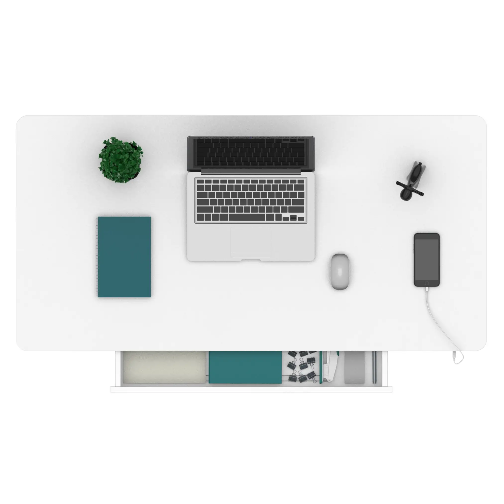 Birou reglabil Hugo White 120x60 cm 3 Birou reglabil Hugo White 120x60 cm