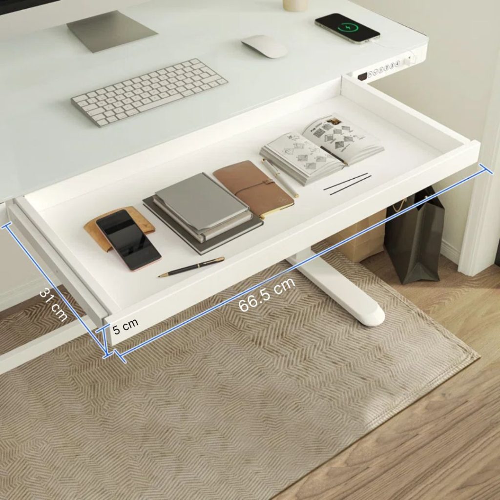 Birou reglabil Hugo White 120x60 cm 2 Birou reglabil Hugo White 120x60 cm