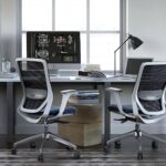 Scaun ergonomic Cool Grey cu baza aluminiu, brațe reglabile 4D, suport lombar, translație de șezut - imagine 6