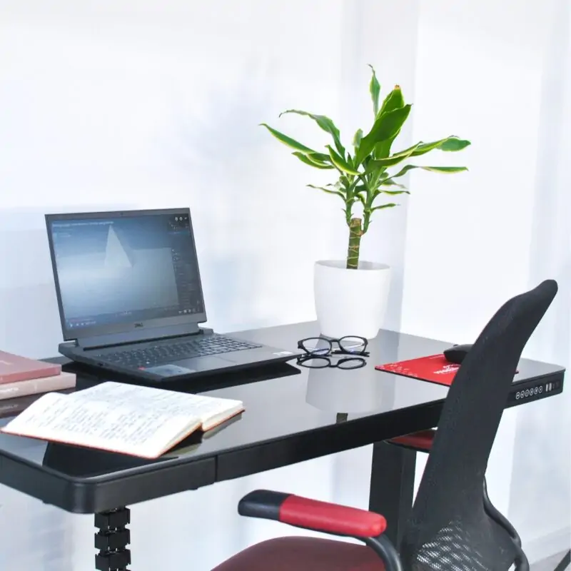 Birou reglabil Hugo Black 120x60 cm 3 Birou reglabil Hugo Black 120x60 cm