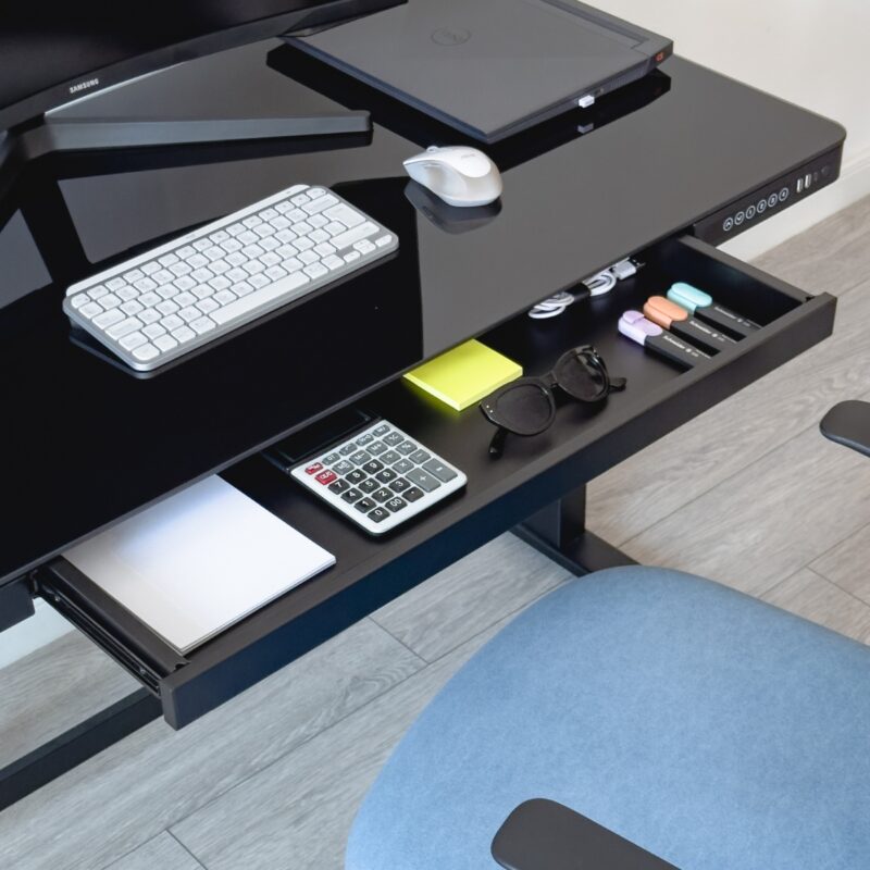 Birou reglabil Hugo Black 120x60 cm 2 Birou reglabil Hugo Black 120x60 cm