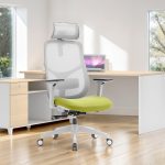 Scaun Lissa-HG verde cu spătar mesh, tetieră 2D, brațe 4D, suport lombar 2D - imagine 6