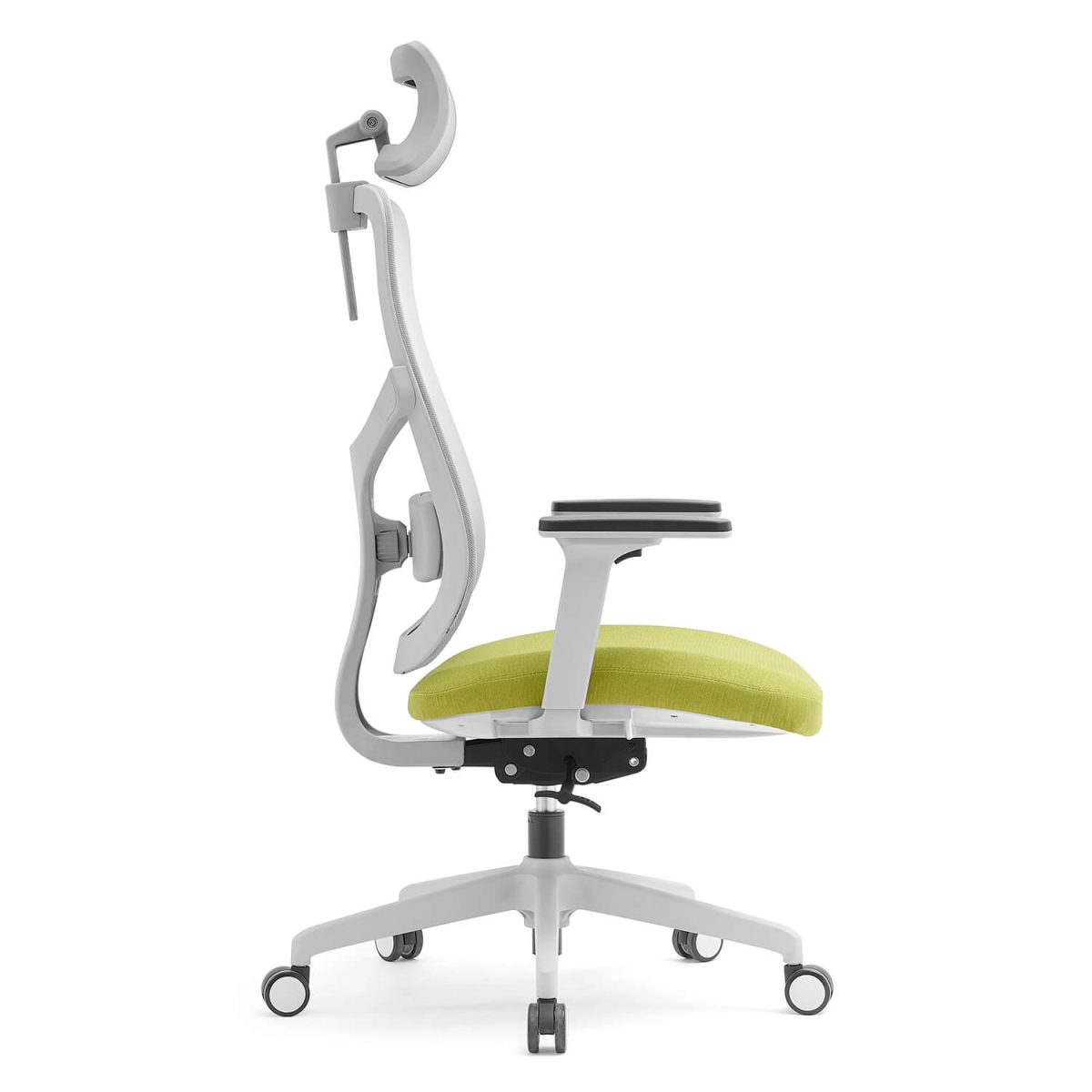 Scaun Lissa-HG verde cu spătar mesh, tetieră 2D, brațe 4D, suport lombar 2D - imagine 4