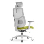 Scaun Lissa-HG verde cu spătar mesh, tetieră 2D, brațe 4D, suport lombar 2D - imagine 3