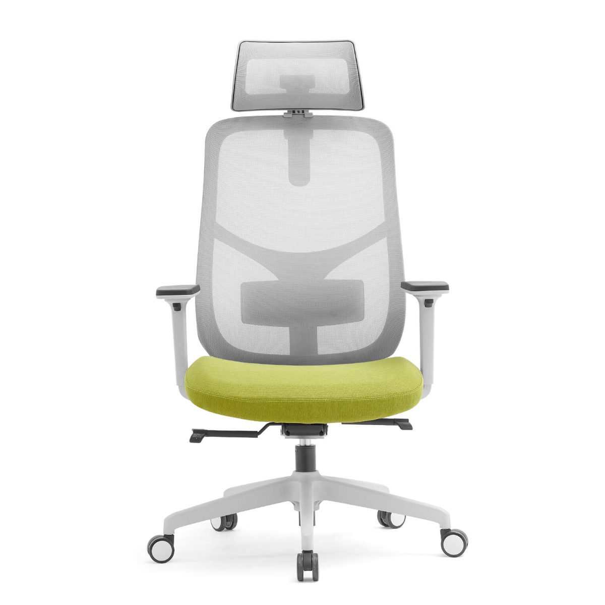 Scaun Lissa-HG verde cu spătar mesh, tetieră 2D, brațe 4D, suport lombar 2D - imagine 2