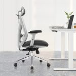 Scaun ergonomic Mikey H Grey cu spătar mesh, brațe 3D, tetieră 2D, suport lombar 2D - imagine 12
