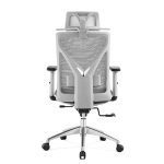 Scaun ergonomic Mikey H Grey cu spătar mesh, brațe 3D, tetieră 2D, suport lombar 2D - imagine 3