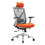Scaun ergonomic Mikey H Grey cu spătar mesh, brațe 3D, tetieră 2D, suport lombar 2D